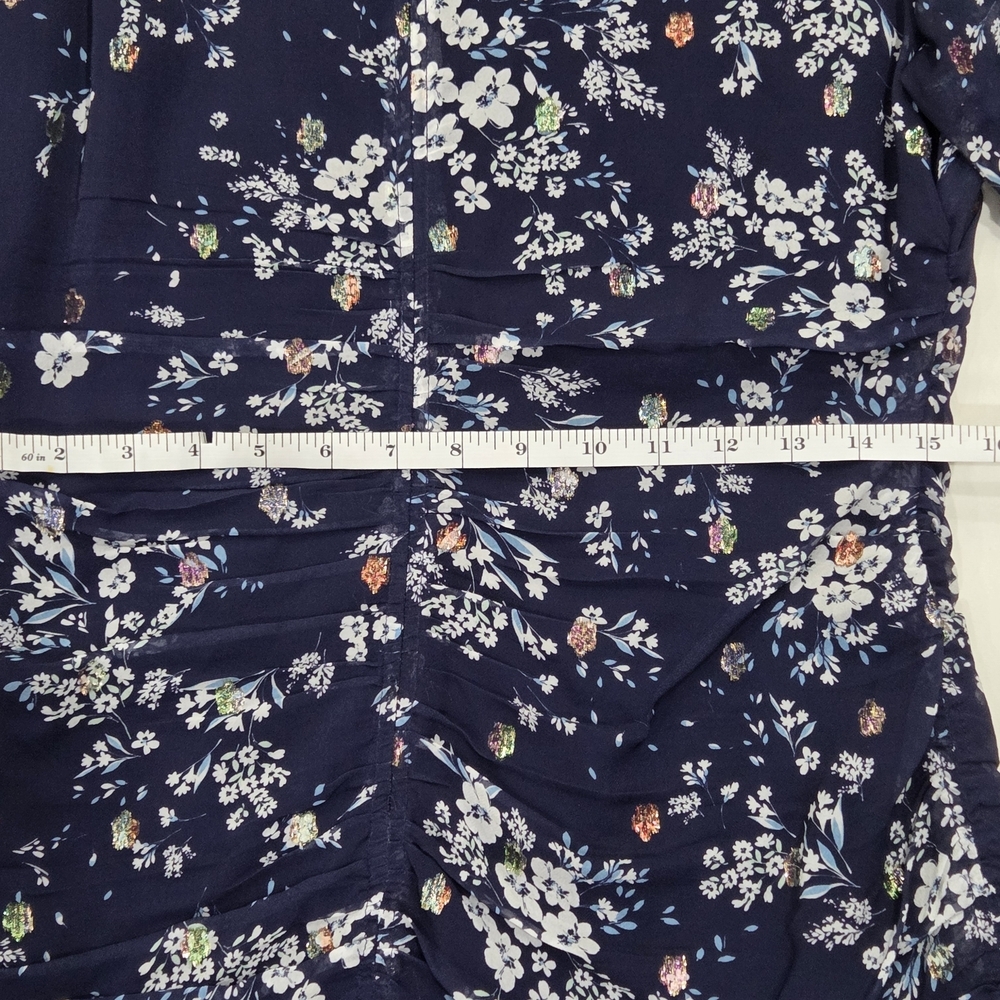 Shoshanna Ann Westminster Floral Ruched Dress Size 12 - Picture 14 of 15